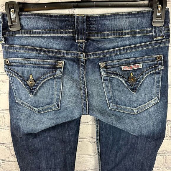 Hudson Women’s Denim Jeans Low Rise Flap Back Pockets Bootcut Color-Elm 26 - Picture 4 of 12
